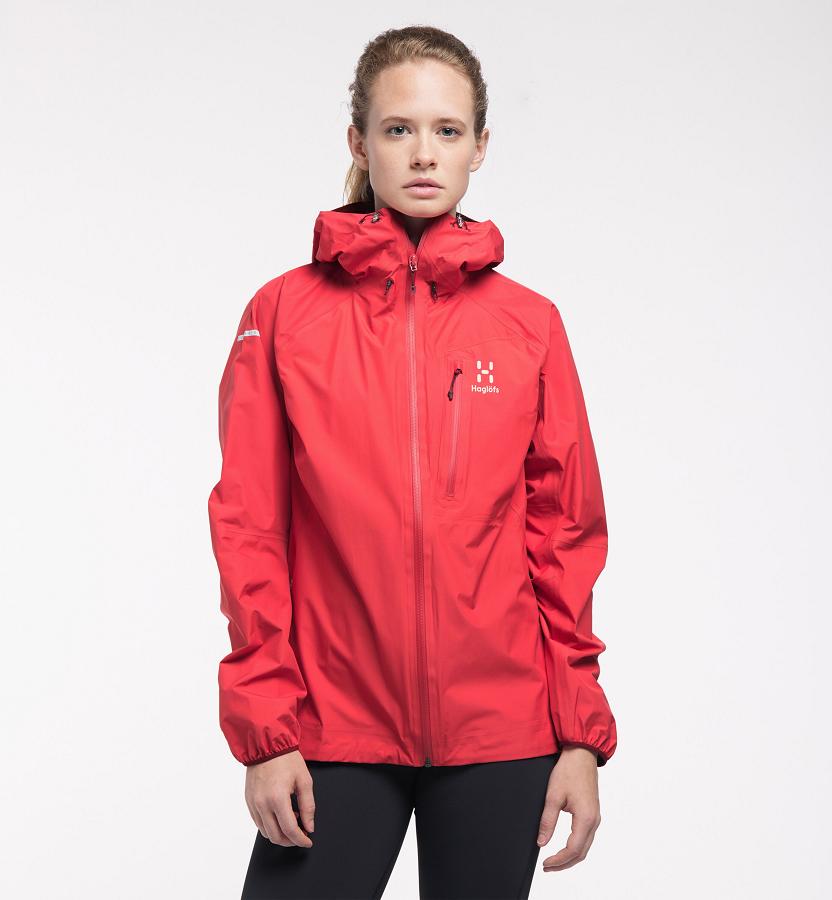 Haglöfs L.I.M Waterproof Jacket Red For Womens TYGDL0538 Australia